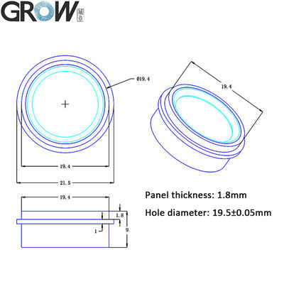 GROW KS220-S+502-F Fingerprint Access Control Board Two Relays DC12V With Self-locking/Ignition/Jog Mode With Admin/User
