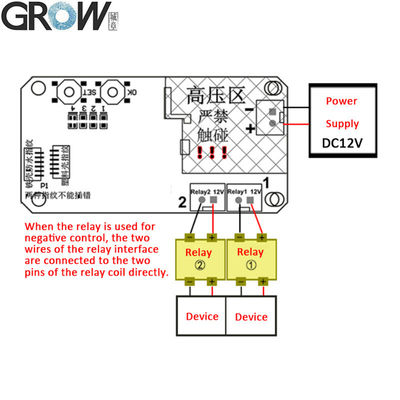 GROW KS220-S DC12V Two Relays Output Fingerprint Access Control Board With Self-locking/Ignition/Jog Mode With Admin/User