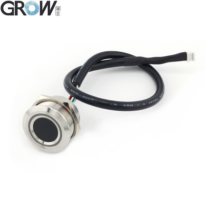 GROW R503PRO UART USB 1500 Capacidade Redonda RGB LED Controle DC3.3V Modulo de impressão digital capacitivo Sensor