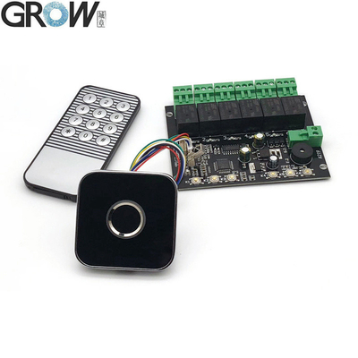 GROW K219-A+R502-AW Impressão digital Painel de controle remoto infravermelho para controle de acesso à porta Saída de relé de tempo programável