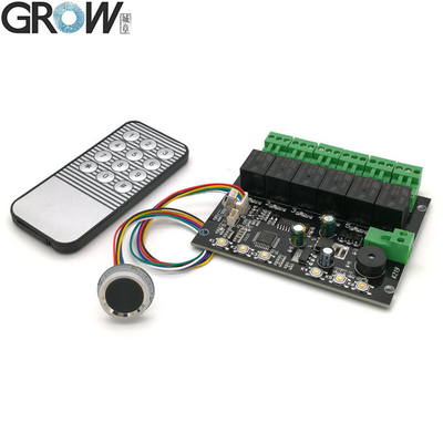 GROW K219-A+R502-A DC12V 6 relés Infravermelho Painel de controle remoto relé de tempo programável Impressão digital