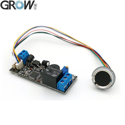 Placa de controle de acesso por impressão digital GROW K202+R502-A DC12V de baixo consumo de energia + Módulo de impressão digital LED de anel pequeno R502-A